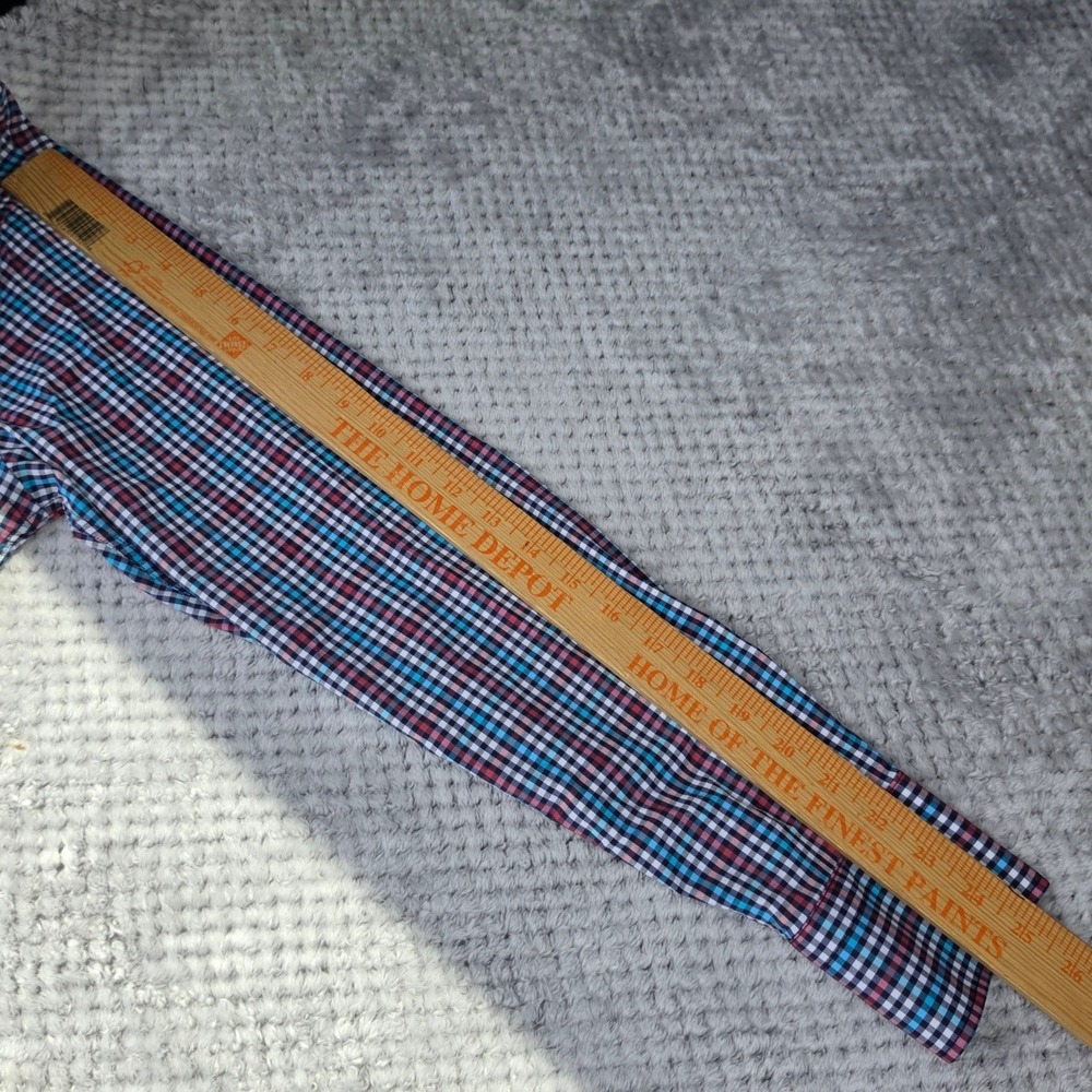 Peter Millar Summer Comfort Button Down Shirt Mens Medium Check Performance Golf - Picture 9 of 9